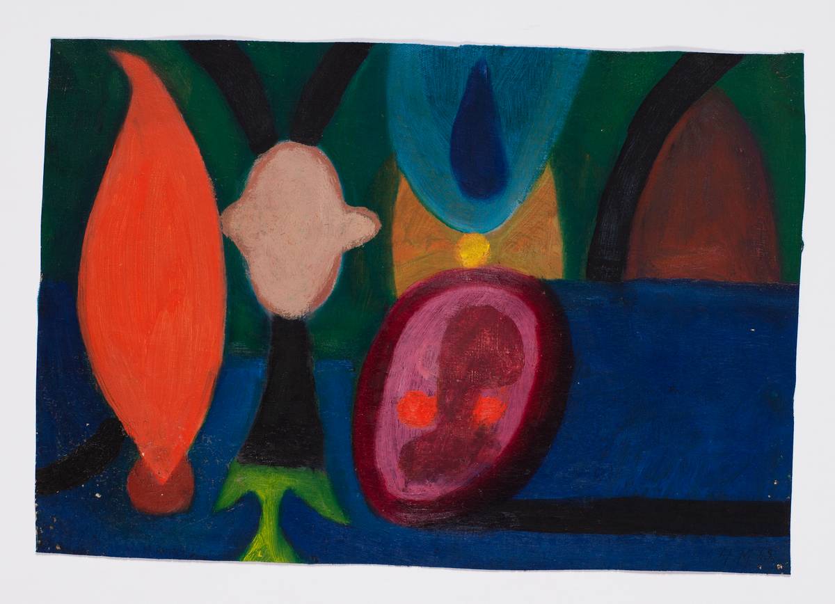 'Untitled’ (1955, oil on canvas, 8.27 by 12.01 inches).